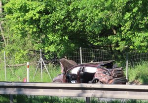 Vážná nehoda na D10 u Tuřic. (3. června 2021)