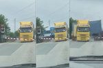 U Uhříněvsi došlo k hrozivé srážce kamionu a vlaku.