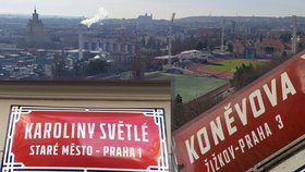 Pojmenování pražských ulic: Ucelené čtvrti, časté změny názvů a malé zastoupení žen