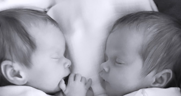 Twins Lia and Sofia were born to the Kočkovs on March 24, 2023.