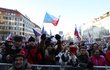Na Václavském náměstí v Praze se konala 31. 1. 2021 demonstrace v rámci akce "Jsme lidi, nás nevypnete". Přišly stovky lidí.