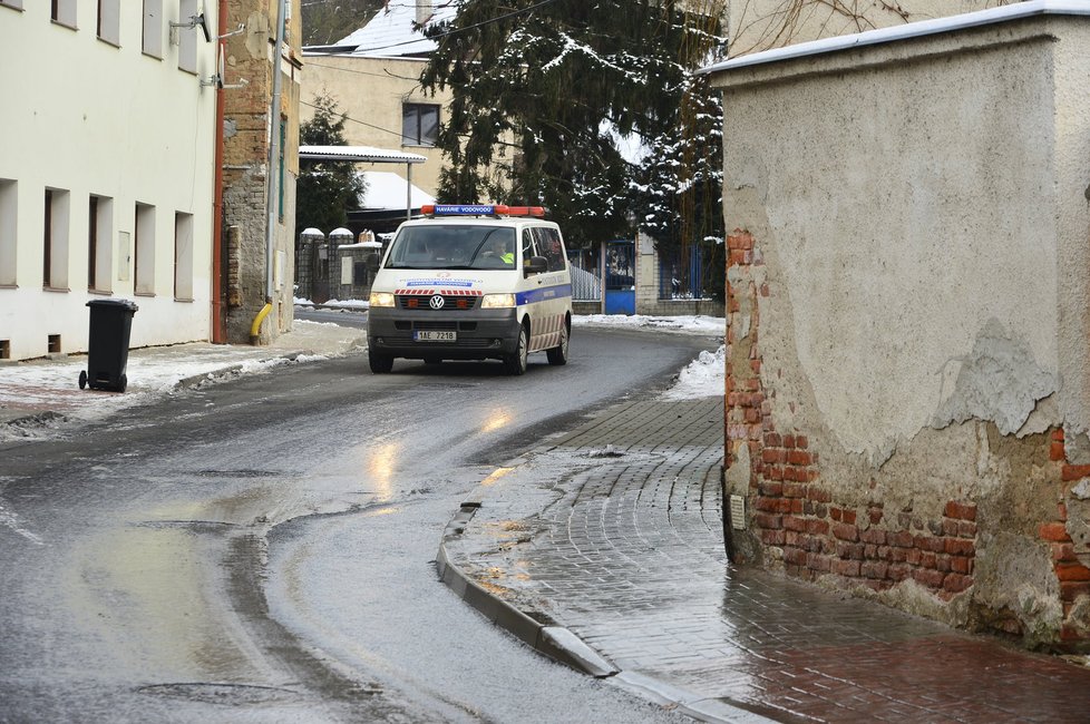 Havárie vody v Bohnické ulici v Praze