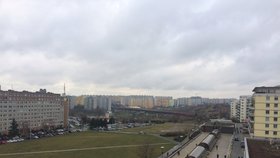 Výhled z balkónu kanceláře starosty Prahy 13.