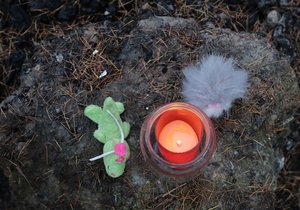 Na místě tragédie v Čakovicích se objevila svíčka. (29. listopadu 2022)