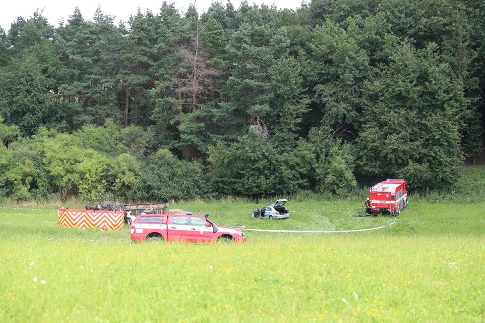 Tragická nehoda traktoru na Praze-východ