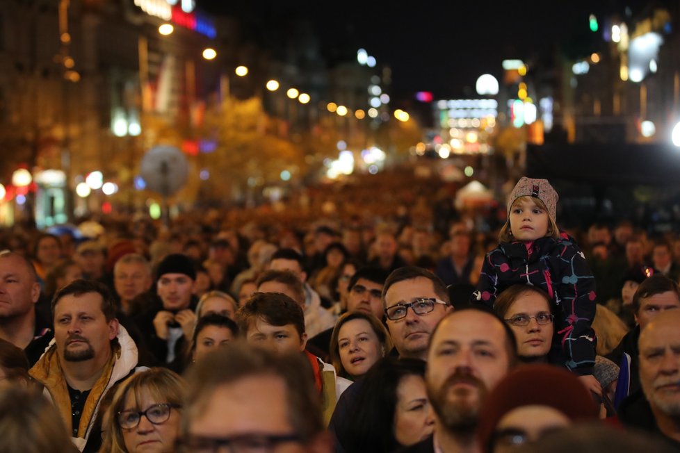 Koncert pro budoucnost na Václavském náměstí.