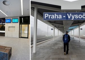 Otevření hlavní části odbavovací haly a nástupišť pro cestující, 31. října 2022,  nádraží Praha-Vysočany.