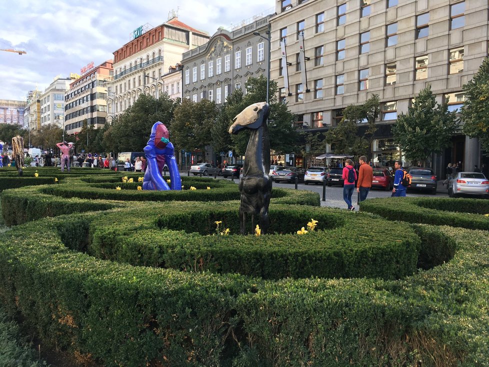 Výstava umění na Václavském náměstí