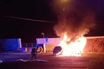 Požár tří aut na Zbraslavi. (20. ledna 2022)