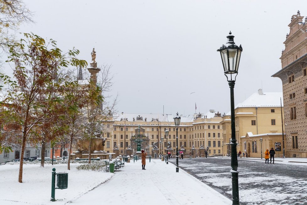 Zimní počasí v Praze (26. listopadu 2023)