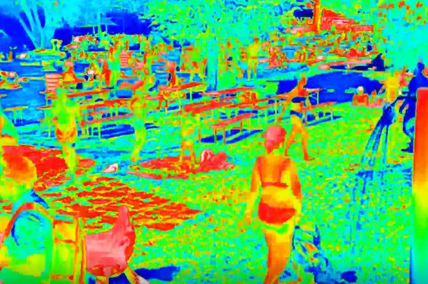 Unikátní záběry z termokamery ve Žlutých lázních