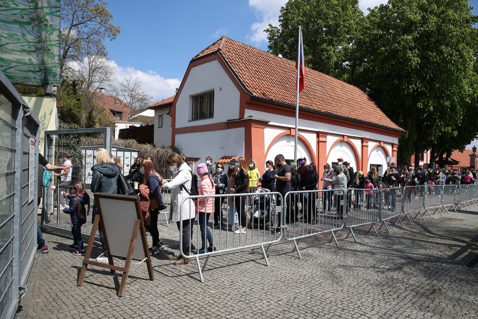 Počasí vylákalo davy do pražské zoo (8. 5. 2021).