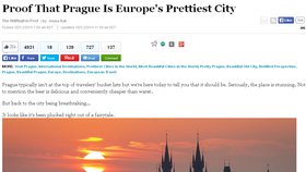 Praha je podle deníku Huffington Post nejkrásnější město Evropy