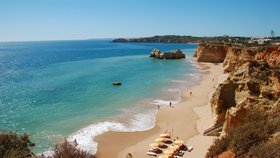 Praia da Rocha v Portugalsku