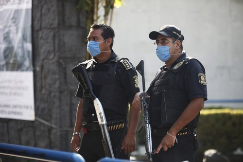 Policisté v Mexico City