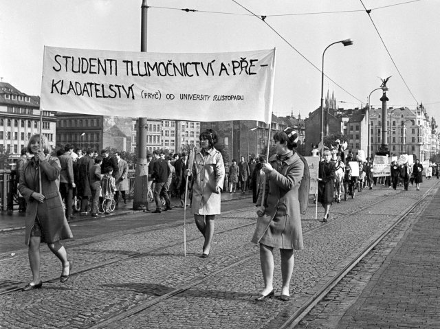 Studentský majáles v květnu roku 1968