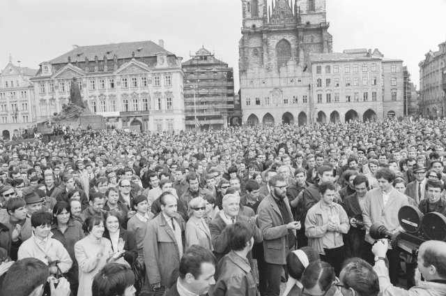 Demonstrace v Praze během pražského jara roku 1968