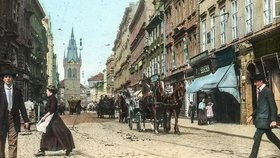 Jindřišská ulice v roce 1900.