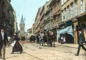 Jindřišská ulice v roce 1900.