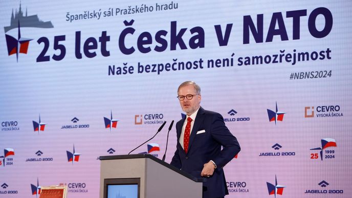 Konference Naše bezpečnost není samozřejmost na Pražském hradě: Petr Fiala (ODS) (12.3.2024)