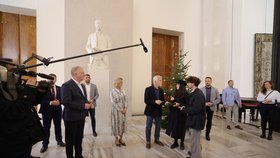 Prezident Petr Pavel vítá na Hradě návštěvníky (29.11.2025)