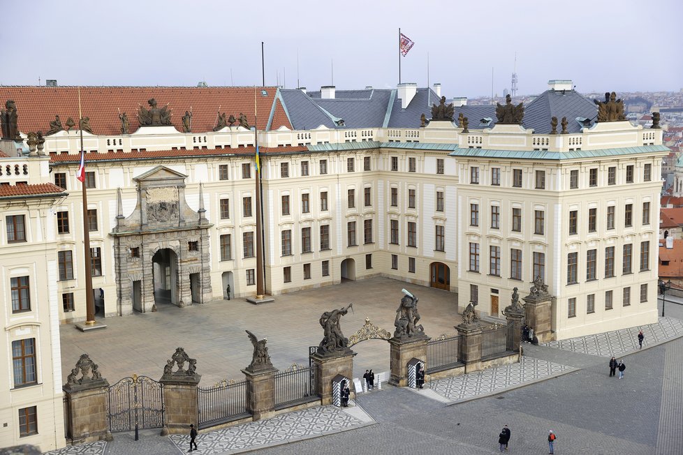 Pražský hrad před inaugurací Petra Pavla (6.3.2023)
