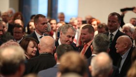 Prezident Miloš Zeman slaví 7 let na Hradě: Zeman s manželkou Ivanou (8.3.2020)