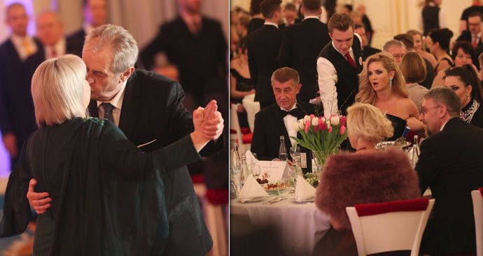 Hradní ples 2019: Miloš Zeman tančil s manželkou Ivanou, nechyběli ani Babišovi (1. 2. 2019)