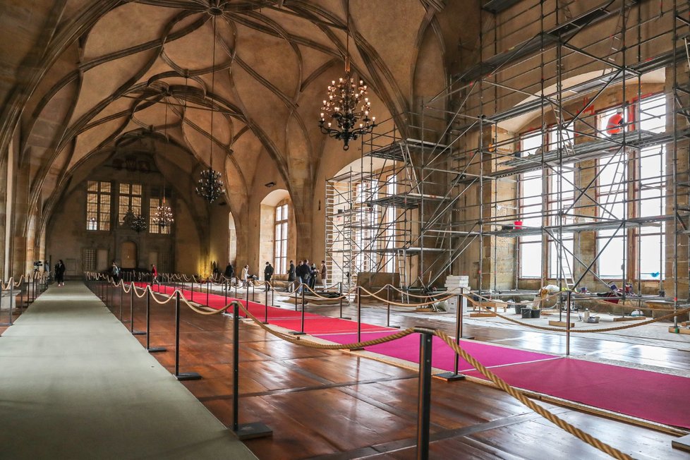 Na Pražském hradě probíhá rekonstrukce Vladislavského sálu.
