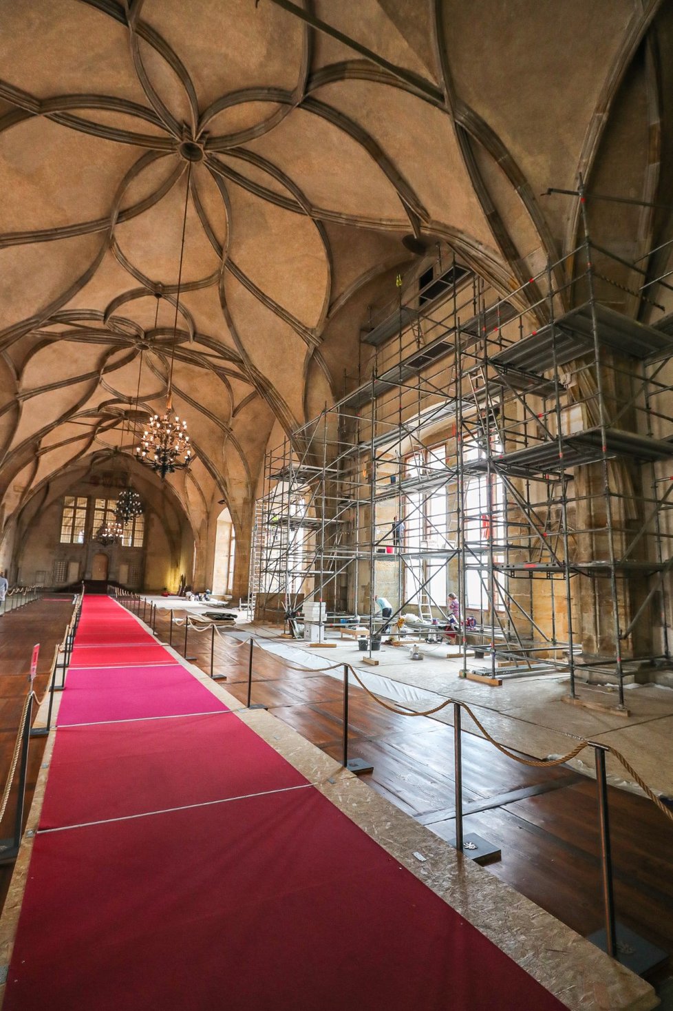 Na Pražském hradě probíhá rekonstrukce Vladislavského sálu.