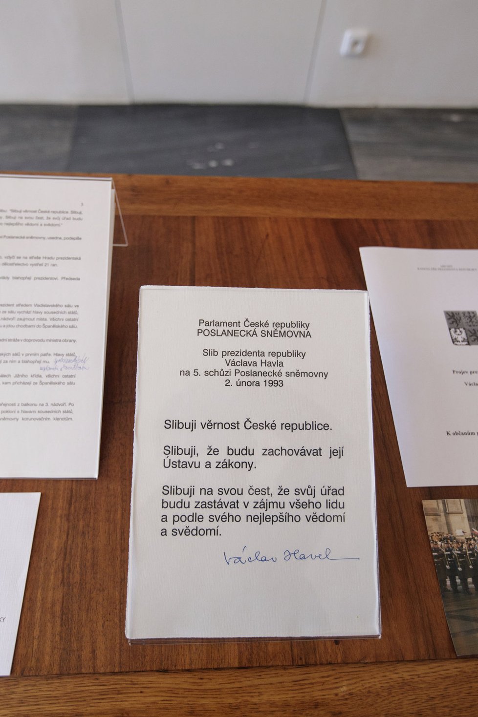 Tímto dokumentem sliboval Václav Havel věrnost České republice.