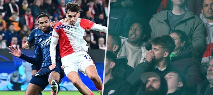 Sparťan Preciado na ochozu v Edenu! Byl v kotli Arsenalu, přišel podpořit parťáka Sparťan Preciado na ochozu v Edenu! Byl v kotli Arsenalu, přišel podpořit parťáka