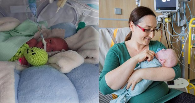 Mamince Marii (40) se předčasně narodila dvojčátka: O jedno přišla, Davídka v nemocnici zachránili  