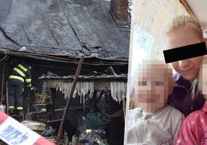 Požár chaty v Předlicích nepřežil tatínek Martin, maminka Sandra a dvě holčičky Natálka s Emou.