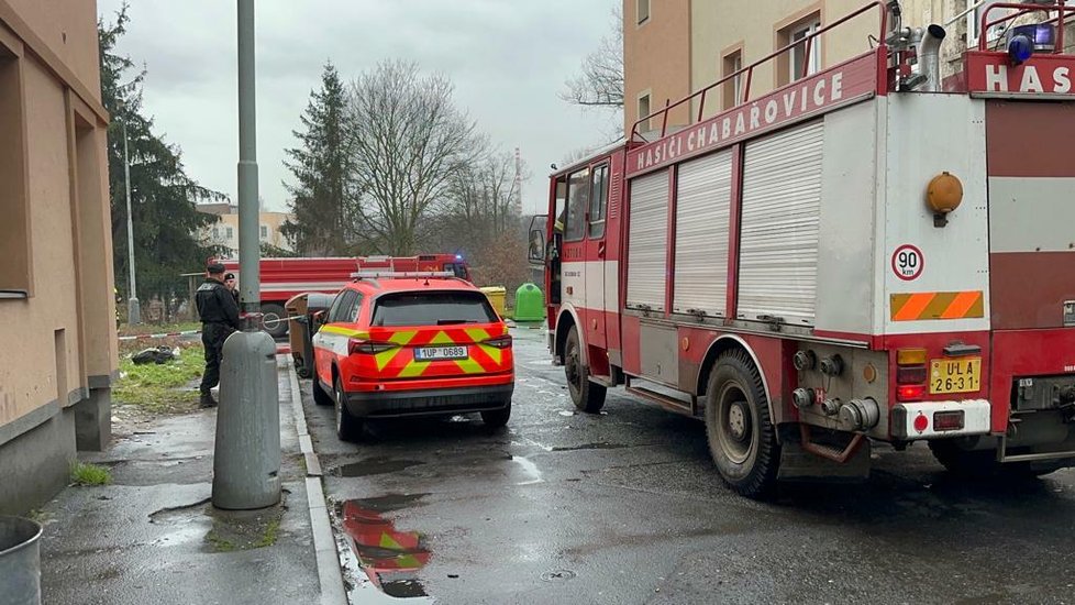 Vyšetřování požáru domku v zahradní kolonii v Předlicích (18. 02. 2023)