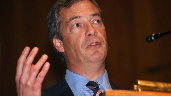 Předseda euroskeptické frakce EFD Nigel Farage