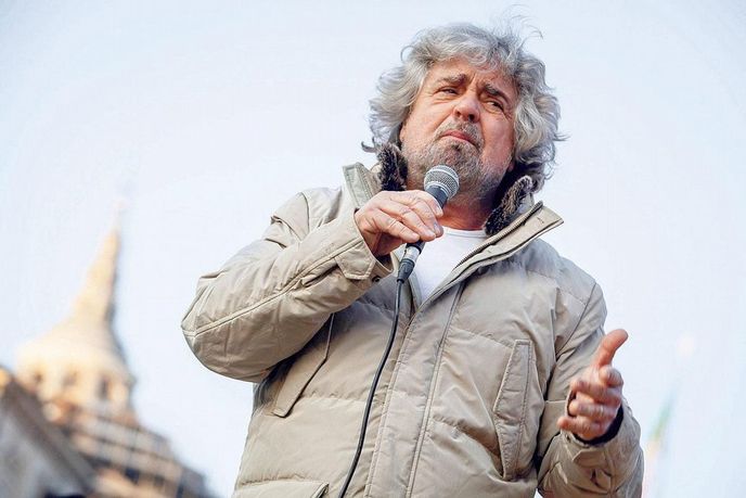 Předseda Pětihvězdičkového hnutí Beppe Grillo