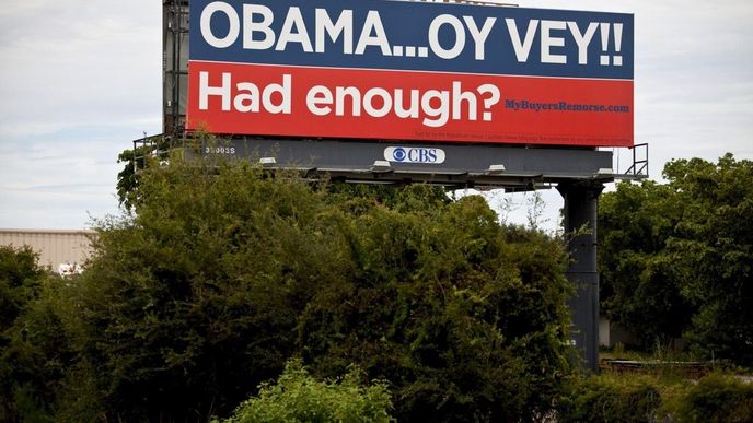 Předvolební billboard republikánů