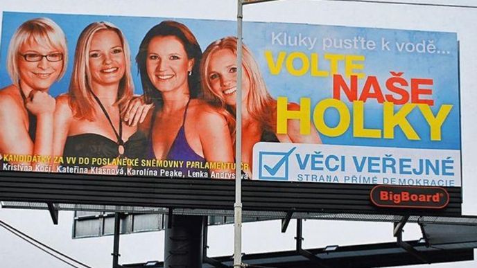 Předvolební billboard Věcí veřejných