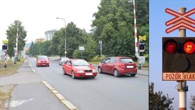 Kontrola vozidel na železničních přejezdech. Ve Varech jezdí na červenou i policisté!