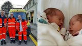 Kuriózní porod dvojčátek: Jedno miminko se narodilo v ložnici, druhé v sanitce záchranky