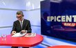 Premiér Andrej Babiš ve studiu Blesku při natáčení pořadu Epicentrum Speciál. (5. 12. 2019)