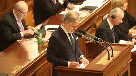 Schůze Sněmovny: Opozice vyvolala hlasování o nedůvěře vládě, na snímku premiér Petr Fiala (ODS; 1. 9. 2022).