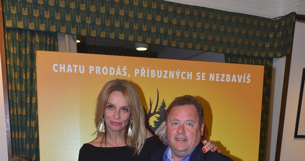 Ivana Chýlková a Václav Kopta na premiéře filmu Chata na prodej