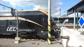 V Přerově nedobrzdil vlak: Lidé popadali a skončili se zraněními
