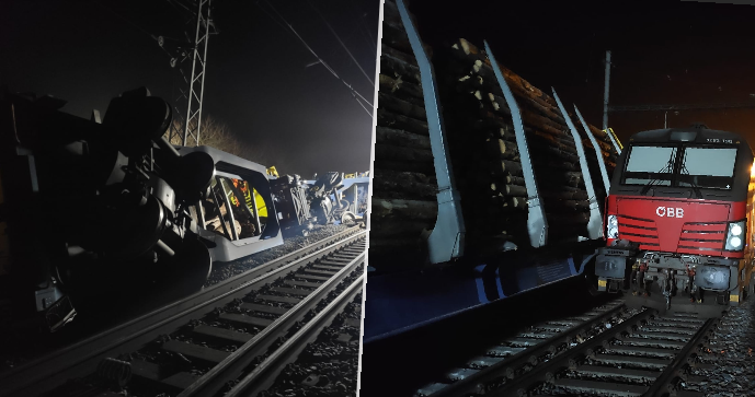 Na Přerovsku se srazily dva vlaky: Tři vagony vykolejily, provoz se obnoví až odpoledne.