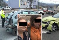 Opilá matka nabourala do opilé dcery: Po nehodě se chtěly fotit s policisty