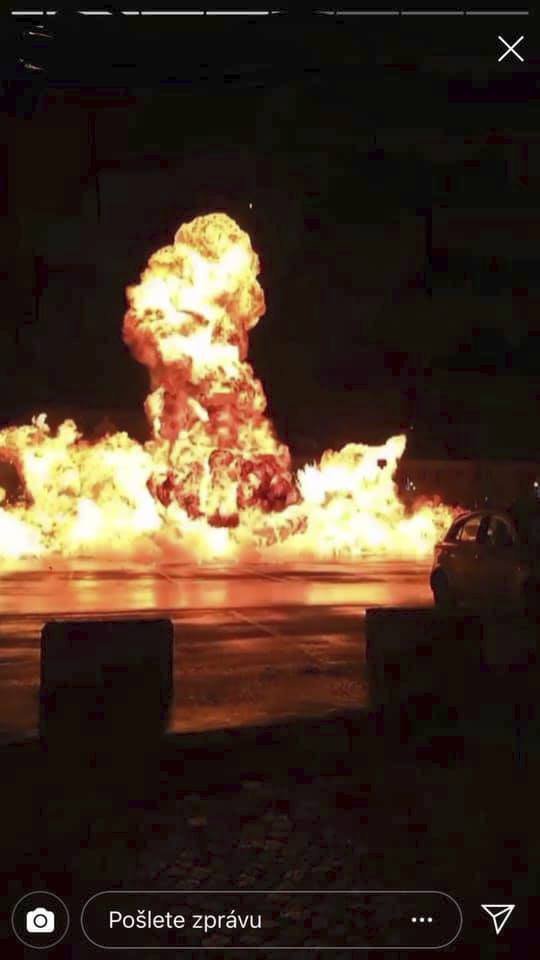 Nový snímek výbuchu v Přešticích. Takto explozi zachytil uživatel na instagramu