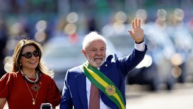Prezident Brazílie Lula a jeho žena Rosangela
