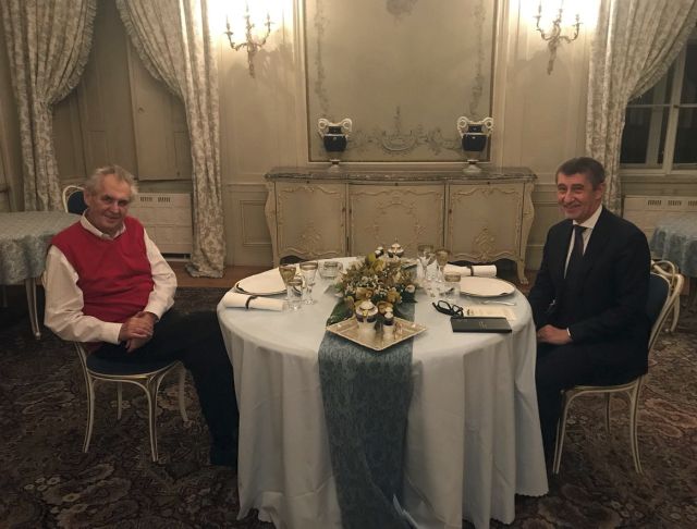 Prezident Miloš Zeman a premiér v demisi Andrej Babiš v Lánech